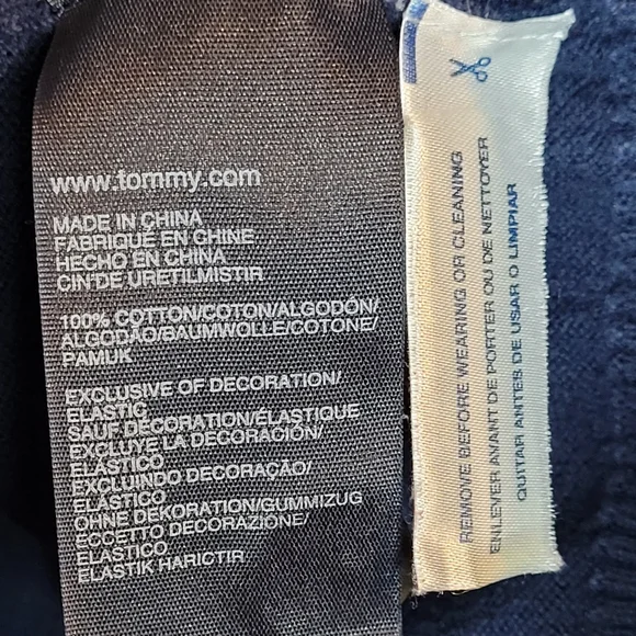 Tommy Hilfiger Navy Button-Up Cardigan Men’s L - Picture 6 of 7